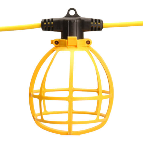Main product image of 14/2 SJTW Medium Duty String Light with Plastic Cage (100' Length)