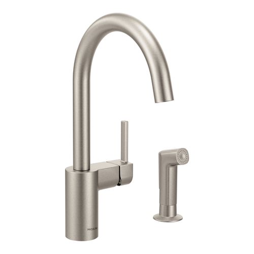 Main product image of Align Spot Resist Stainless 1 Handle Kitchen Faucet, w/ Side Spray, 7165SRS