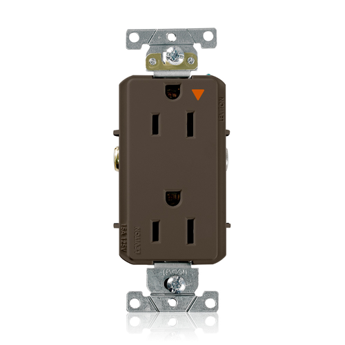 Main product image of Decora Plus Isolated Ground Duplex Receptacle Outlet,  Smooth Face, 15A, 125V Back or Side Wire, NEMA 5-15R, 2-Pole, 3-Wire, Self-Grounding (Blue)