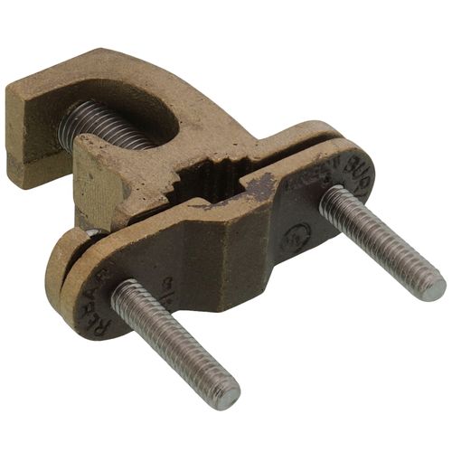 Main product image of 3/8" to 1" Pipe Bare Wire Ground Clamp with Open Lug