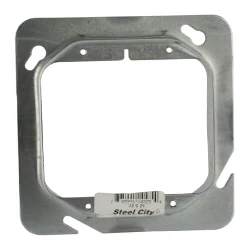 Main product image of 4-11/16" x 1-1/4" Raised Square 2-Gang Device Cover