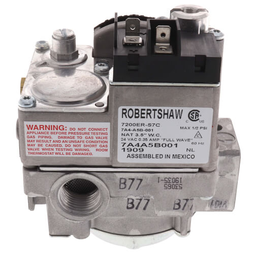 Main product image of 1/2" X 3/4" 24v Slow Opening Pilot Gas Valve (150,000 BTU)