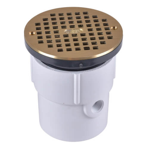 Main product image of 3" or 4" PVC General Purpose Drain w/ 5" BR Grate
