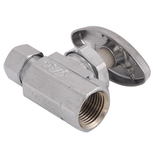 Main product image of 3/8" FIP x 3/8" OD Compression Straight Stop Valve - No Lead (Chrome)