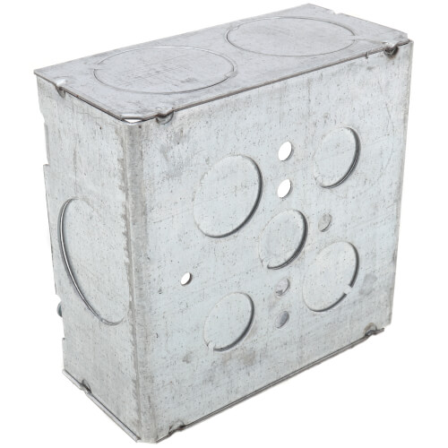Main product image of 4-11/16" x 2-1/8" Deep Square Box, 3/4" & 1-1/4" Eccentric Knockouts