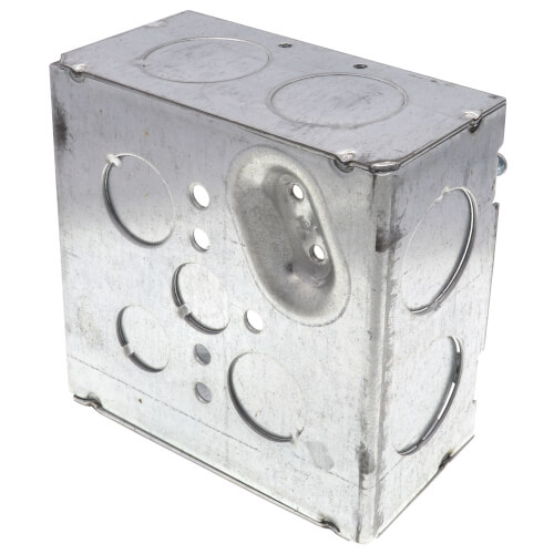 Main product image of 4-11/16" x 2-1/8" Deep Square Box, 1" Eccentric Knockouts