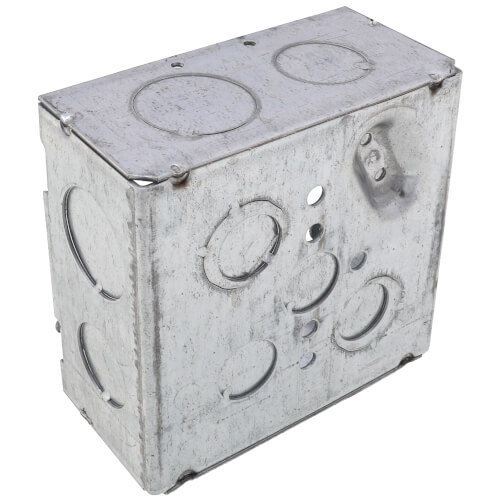 Main product image of 4-11/16" x 2-1/8" Deep Square Box, 3/4" & 1" Knockouts