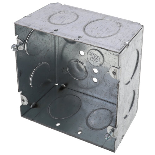 Main product image of 4-11/16" x 2-1/8" Deep Square Box, 3/4" & 1" Knockouts