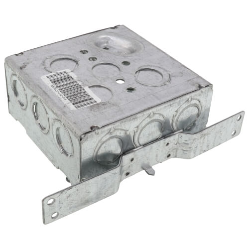 Main product image of 4-11/16" x 2-1/8" Deep Square Box, 1/2" & 3/4" Eccentric Knockouts