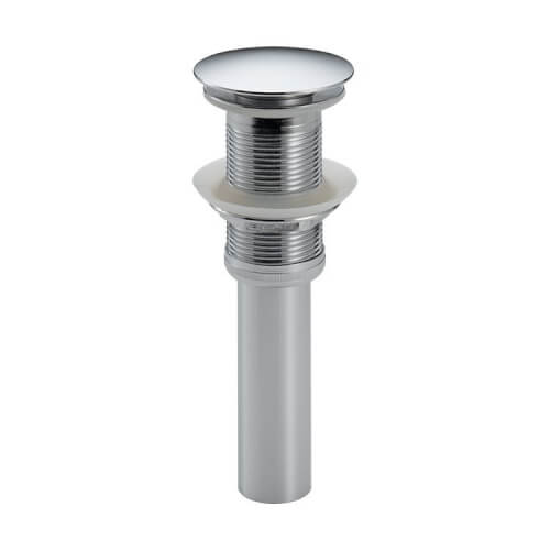 Main product image of Chrome Metal Drain Assembly for Lavatory Sink - Push Pop-Up Less Overflow