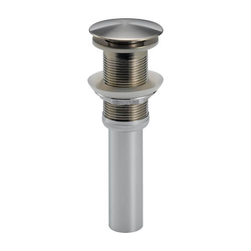 Main product image of Stainless Metal Drain Assembly for Lavatory Sink - Push Pop-Up Less Overflow