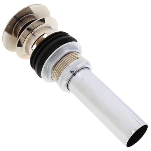 Main product image of Stainless Metal Drain Assembly for Lavatory Sink - Push Pop-Up w/ Overflow