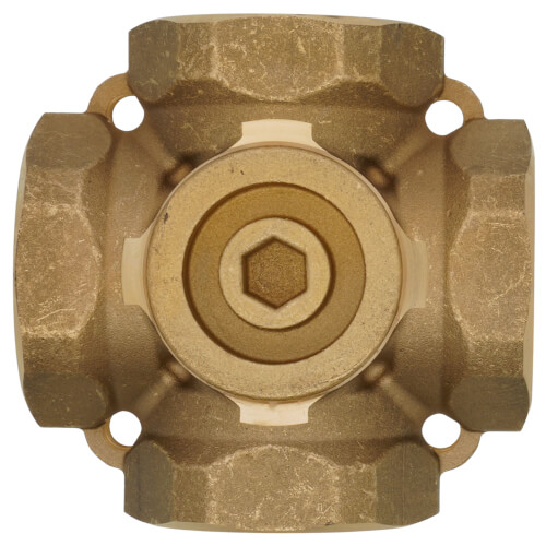 1-1/4" Brass 4-Way Mixing Valve
