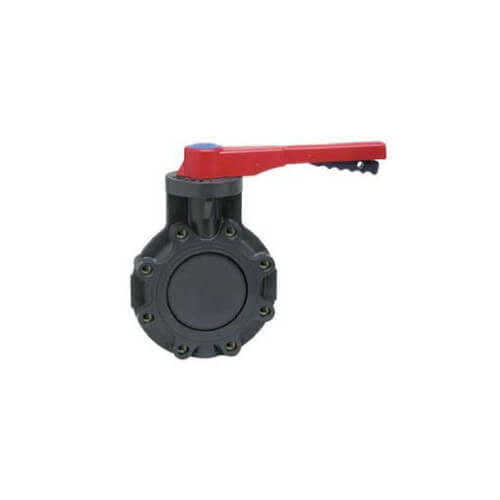 Main product image of 2" Schedule 80 PVC Lug Insert Butterfly Valve w/ Lever Handle