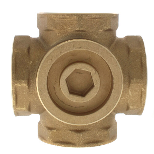 1-1/2" Brass 4-Way Mixing Valve