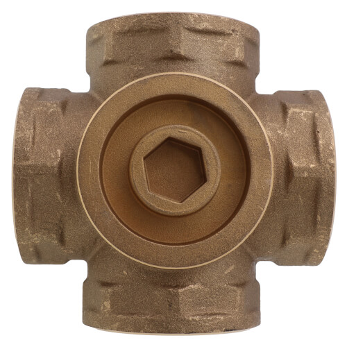 2" Brass 4-Way Mixing Valve