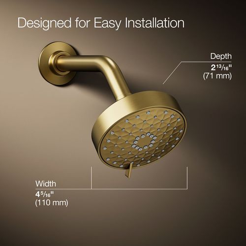 Main product image of Awaken G110 Multi-Function Showerhead, 1.75 GPM (Moderne Brass), K-72419-G-2MB