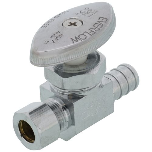 Main product image of 1/2" PEX Straight Stop (Full Turn) (Lead Free)