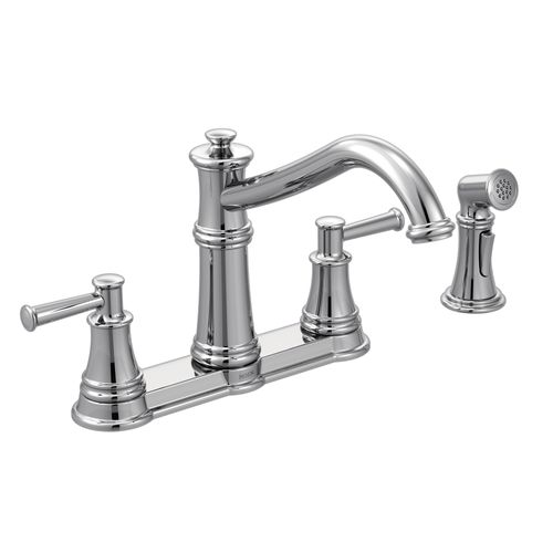 Main product image of Belfield Chrome 2 Handle Kitchen Faucet w/ Side Spray, 7255C