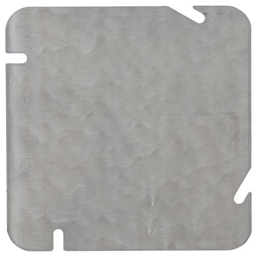 Main product image of 4-11/16" Square Flat & Blank Welded Cover, Two Holes & Two Slots