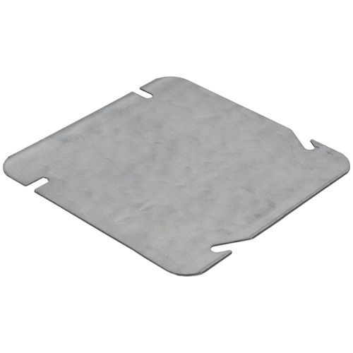 Main product image of 4-11/16" Square Flat & Blank Welded Cover, Two Holes & Two Slots