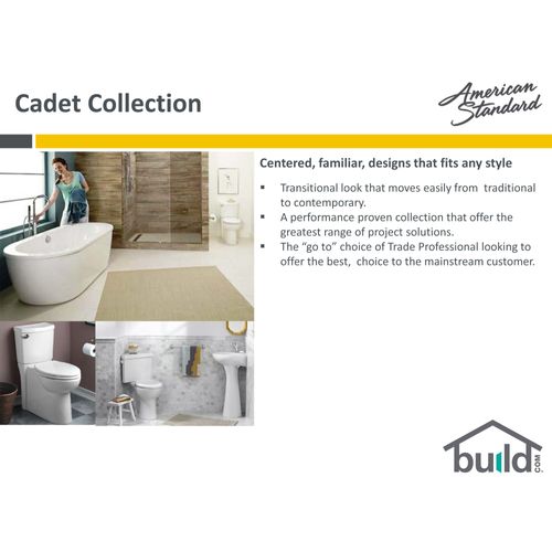 Main product image of Compact Cadet 3 1-Piece Toilet Tank Cover (White)