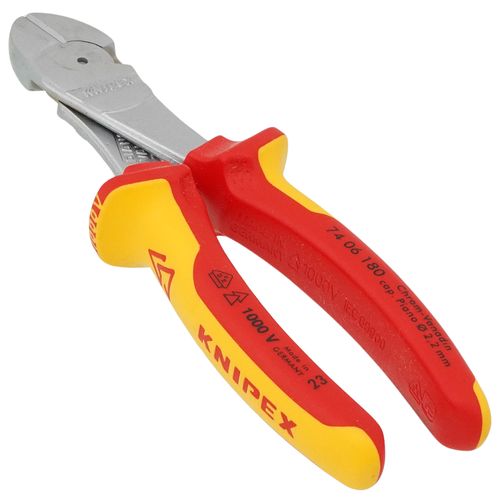 Main product image of 7-1/4" High Leverage Insulated Diagonal Cutters