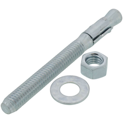 Main product image of 3/8" x 3-3/4" Powerstud Steel Expansion Wedge Anchor, Zinc Plated (Box of 50)