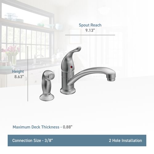 Main product image of Chateau 1 Handle Kitchen Faucet, 1.5 GPM, 7437 (Chrome)