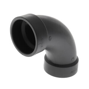 Main product image of 1-1/2" Hub ABS DWV 90-Degree Long Turn Elbow