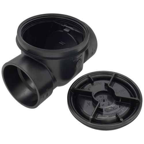Main product image of 3" ABS Backwater Valve w/ DWV Hub, 16" Access Sleeve, and ABS Lid