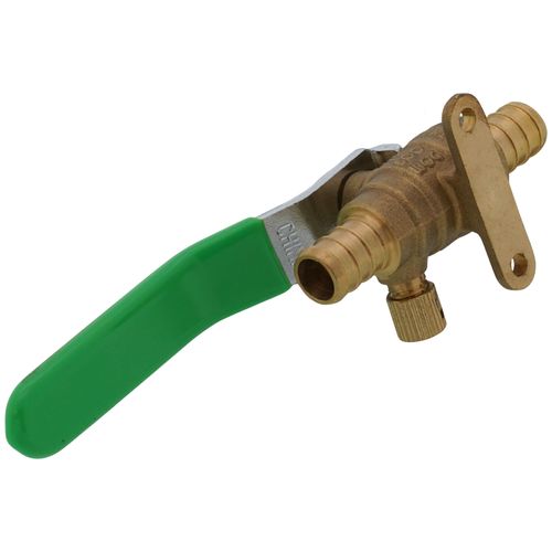 Main product image of 1/2" PEX Ball Valve w/ Waste Drain & Drop Ear Elbow (Lead-Free)