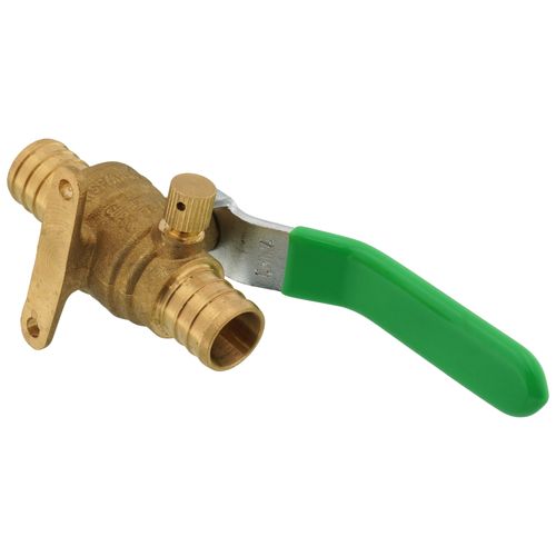 Main product image of 3/4" PEX Ball Valve w/ Waste Drain & Drop Ear Elbow (Lead Free)