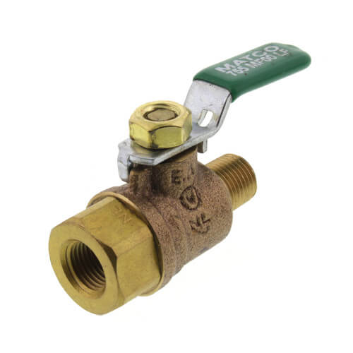 Main product image of 1/8" MNPT x 1/8" FNPT Test Cock, Ball Type with Handle (Lead-Free)