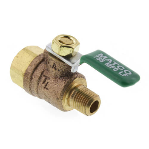 Main product image of 1/8" MNPT x 1/4" FNPT Test Cock, Ball Type with Handle (Lead-Free)