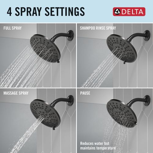 Main product image of 4 Setting Shower Head (Matte Black), 75617BL