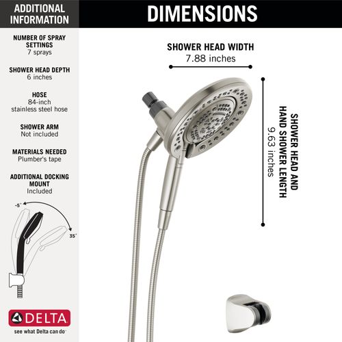 Main product image of In2ition 7-Setting 2-in-1 Shower (Satin Nickel), 75687SN