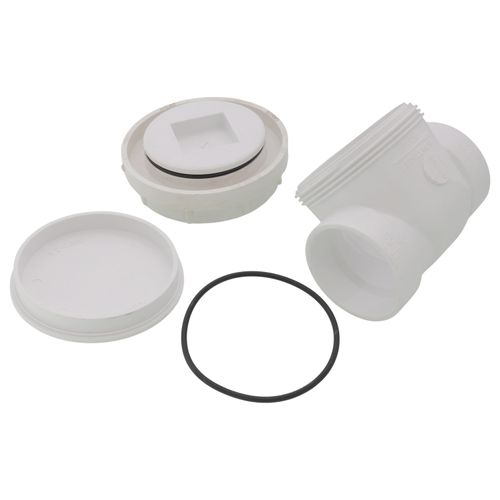 Main product image of 2" PVC Backwater Valve w/ DWV Hub, 16" Access Sleeve, and ABS Lid