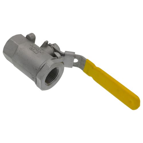 Main product image of 3/4" Standard Port Stainless Steel Threaded Ball Valve w/ Locking Handle, 30 Cv (Lead Free)