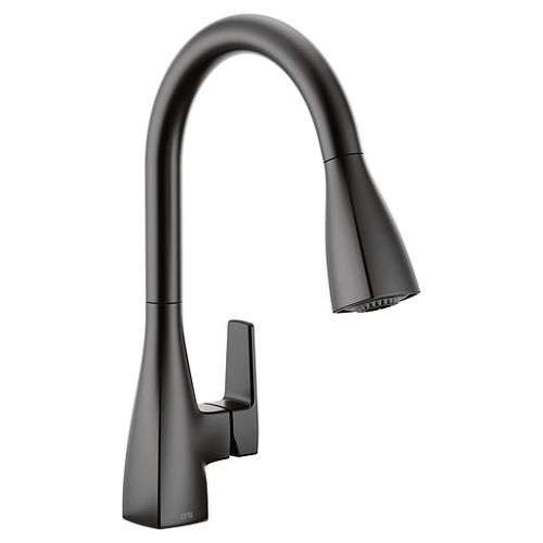 Main product image of Slate Matte Black 1 Handle High Arc Pulldown Kitchen Faucet, 76162BL