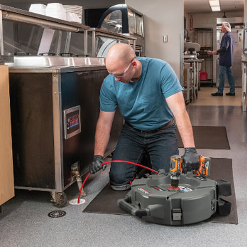 Main product image of K9-102-Plus FlexShaft Drain Cleaning Machine for 1-1/4"-2" Pipes w/ 1/4" x 50' Cable & Kit