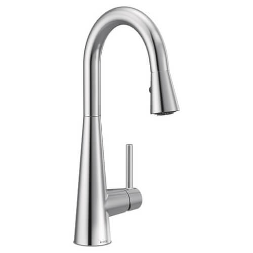 Main product image of Sleek Single Handle High Arc Bar Faucet (Chrome), 7664, 7664-MOEN