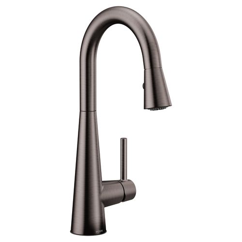 Main product image of Sleek Black Stainless 1 Handle Pulldown Bar Faucet, 7664BLS