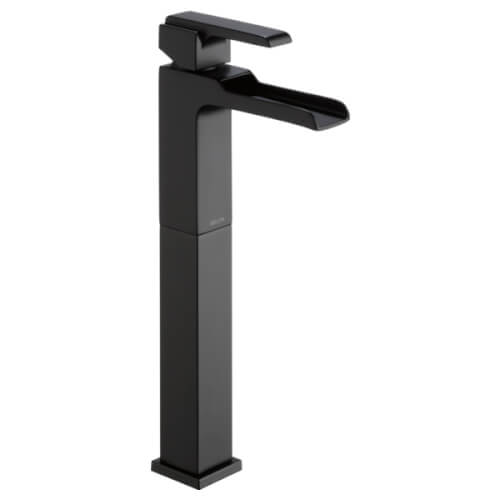 Main product image of Ara Single Handle Vessel Channel Bathroom Faucet (Matte Black), 768LF-BL