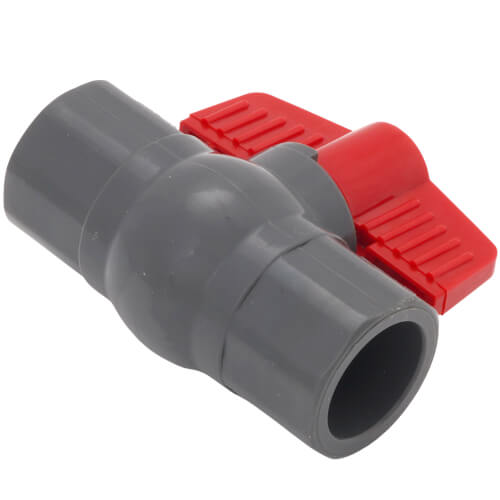 Main product image of 3/4" 770G PVC Sch. 80 Ball Valve w/ Solvent Ends (Gray)