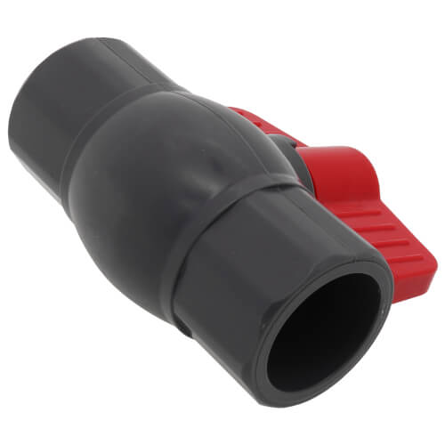 Main product image of 1" 770G PVC Sch. 80 Ball Valve w/ Solvent Ends (Gray)