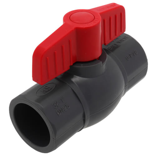 Main product image of 1" 770G PVC Sch. 80 Ball Valve w/ Solvent Ends (Gray)