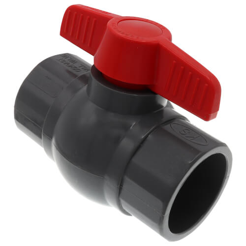 Main product image of 2" 770G PVC Sch. 80 Ball Valve w/ Solvent Ends (Gray)