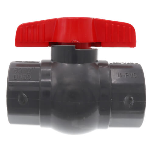 Main product image of 2" 770G PVC Sch. 80 Ball Valve w/ Solvent Ends (Gray)