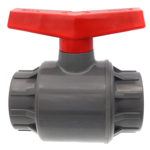 Main product image of 2-1/2" 770G SCH 80 PVC Ball Valve w/ Solvent Ends (Gray)